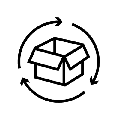 Recycelte Verpackung Icon